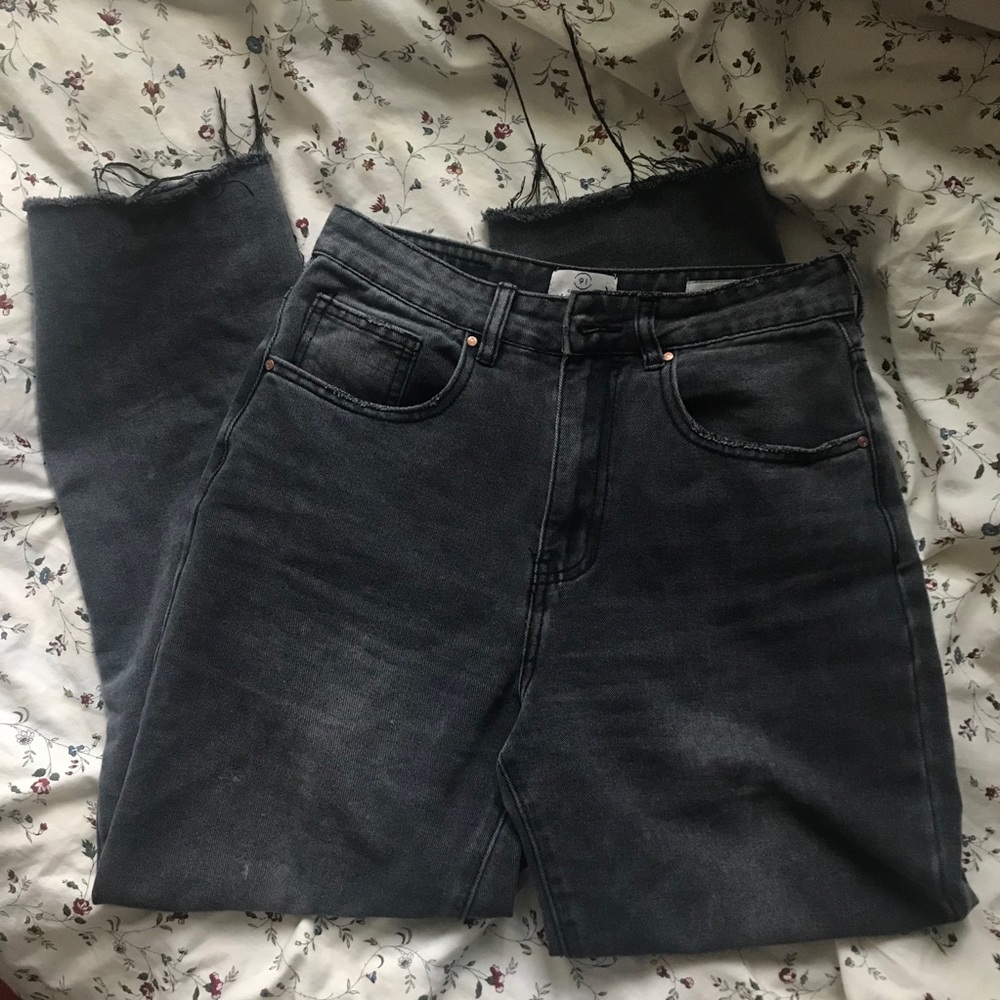 charcoal black cotton on straigleg jeans